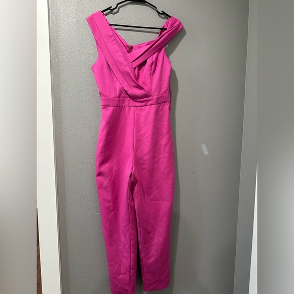 DO+BE Elegant Pink One-Shoulder Jumpsuit Size S - Picture 6 of 7